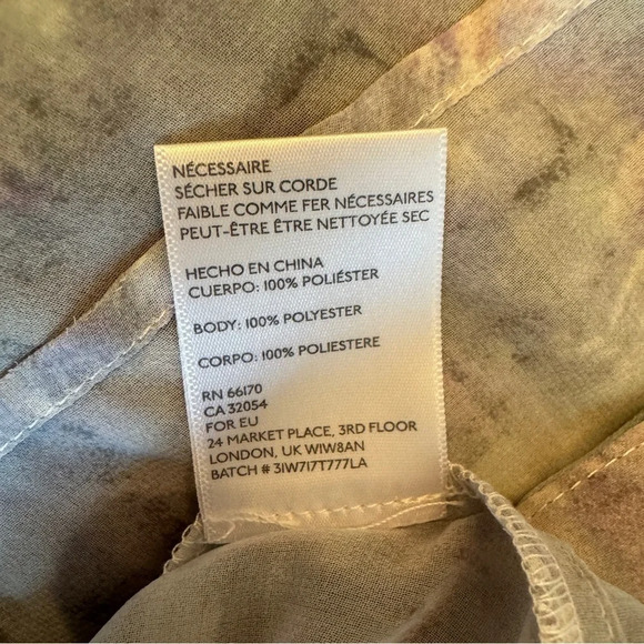 Silence + Noise Urban Outfitters Sheer Tie Dye  Pastel High Low Split Hem Blouse - Picture 13 of 15